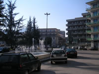 La fontana nella piazza centrale di Atripalda