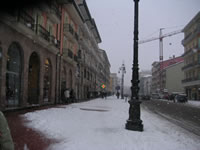 Il Corso Vittorio Emanuele II innevato