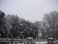 La Villa comunale innevata