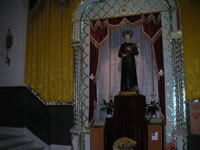 La statua di San Gerardo Maiella nella vecchia chiesa