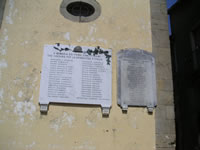 Una lapide dedicata ai Caduti