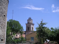 La torre campanaria della Cattedrale vista dal castello