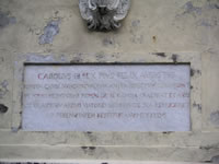 Incisione sulla fontana di Carlo III di Borbone