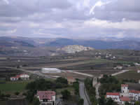 Panorama visto dall'alto della villa di Monteleone di Puglia