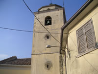 La torre campanaria della chiesa di S. Eustachio