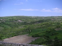 Il panorama che si vede dal castello
