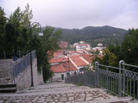 Teora visto dall'alto del colle su cui si ergeva il castello