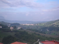 Lioni visto dall'alto del sito dove insisteva il Castello di Teora