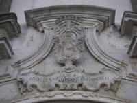 Particolare del portale originario di Santa Maria del Popolo