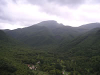 Il verde panorama che si ammira dal Castello