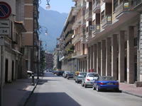 Via Mancini, nel tratto prossimo a Via Verdi e Via Circumvallazione